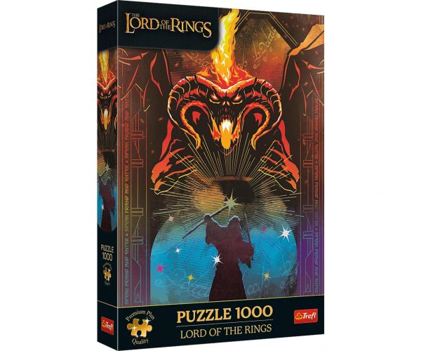Stăpânul Inelelor Gandalf și Balrog luptă - puzzle premium plus quality 1000 de piese - Trefl