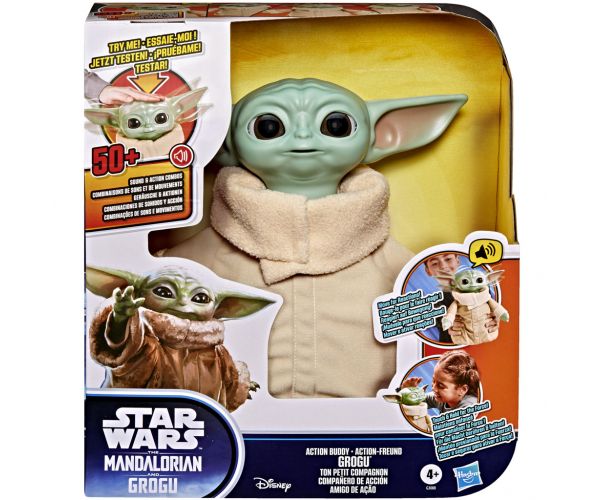 Star Wars: Action Buddy Grogu, figură de pluș interactivă – Hasbro