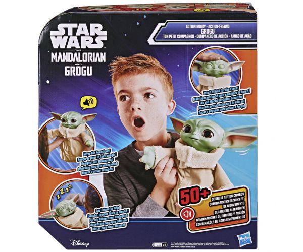 Star Wars: Action Buddy Grogu, figură de pluș interactivă – Hasbro
