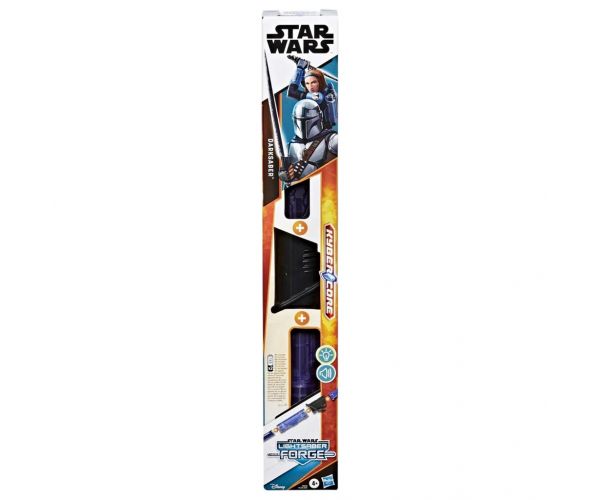 Star Wars Lightsaber Forge: Darksaber sabie laser electronică pliabilă cu lumină și sunet - Hasbro