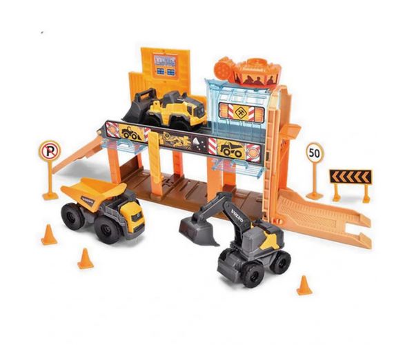 Stație micro de construcții cu 3 utilaje - Dickie Toys
