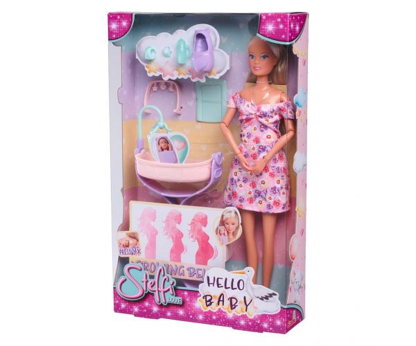 Steffi Love: Steffi păpușă însărcinată cu leagăn și accesorii - Simba Toys