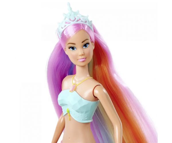 Steffi Love: Steffi sirenă magică curcubeu cu coadă luminoasă - Simba Toys
