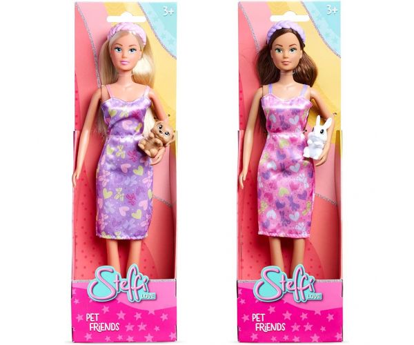 Steffi Love: păpușa Steffi cu animal de companie în mai multe variante - Simba Toys