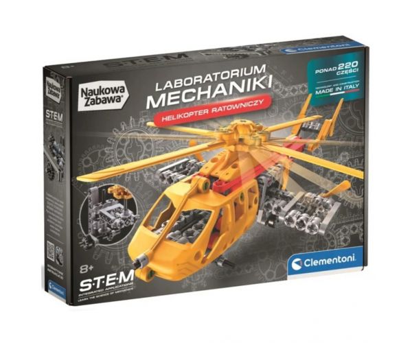 Știință & Joacă: Atelier mecanic - Set de construcție pentru elicopter - Clementoni