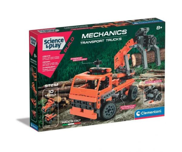 Știință & Play: Set de jocuri de construcție 10 în 1 camion - Clementoni