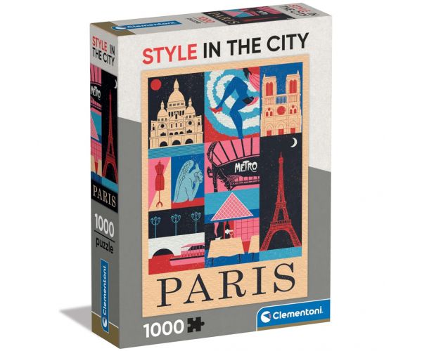 Stilul în oraș Paris puzzle de 1000 de piese - Clementoni