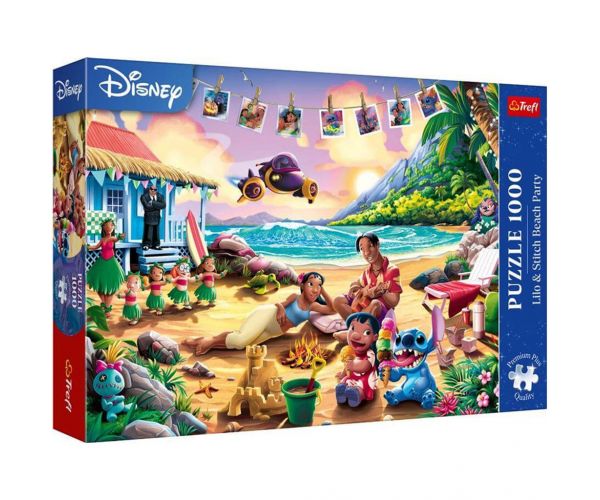 Stitch pe plajă, puzzle Premium Plus de 1000 de piese - Trefl