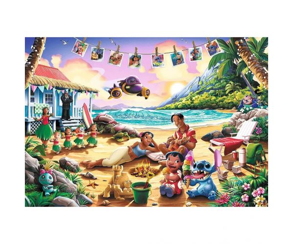 Stitch pe plajă, puzzle Premium Plus de 1000 de piese - Trefl