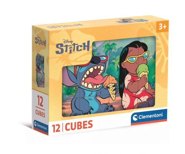Stitch set de 12 cuburi de poveste - Clementoni