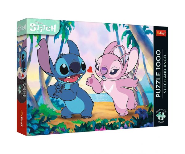 Stitch și Angel pe plajă, puzzle premium plus de 1000 de piese - Trefl
