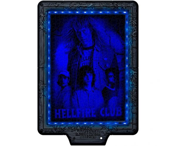 Stranger Things – Blestemul lui Vecna, puzzle de 520 piese cu ramă și iluminare RGB LED – Clementoni