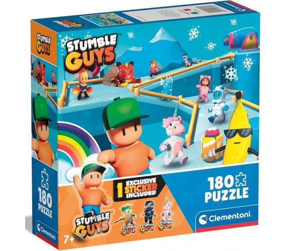 Stumble Guys Drumul spre victorie puzzle super 180 de piese - Clementoni