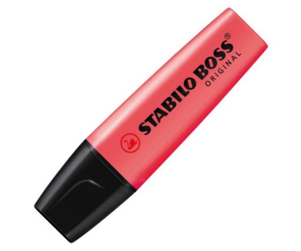 Stabilo: BOSS Original szövegkiemelő piros színben 2-5mm-es