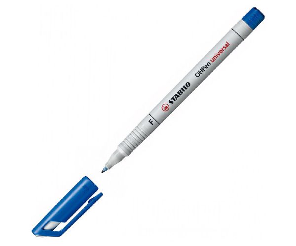 Stabilo: OHPen "F" 0,7mm grosime linie albastru marker cu alcool