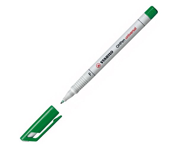 Stabilo: OHPen "F" 0,7mm grosime linie verde marker cu alcool