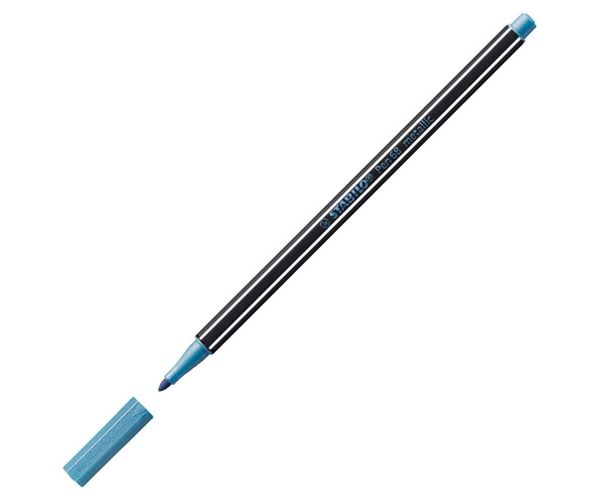 Stabilo: Pen 68 kék metál filctoll