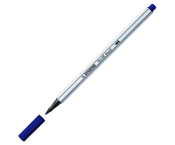 Stabilo: Pen 68 brush albastru închis