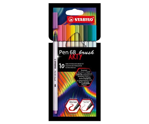 Stabilo: Pen 68 Brush ARTY ecsetfilc készlet 10db-os
