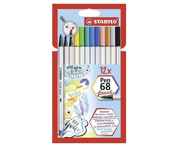 Stabilo: Pen 68 brush set 12 bucăți