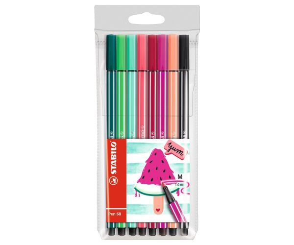 Stabilo: Pen 68 pepene set 8 bucăți