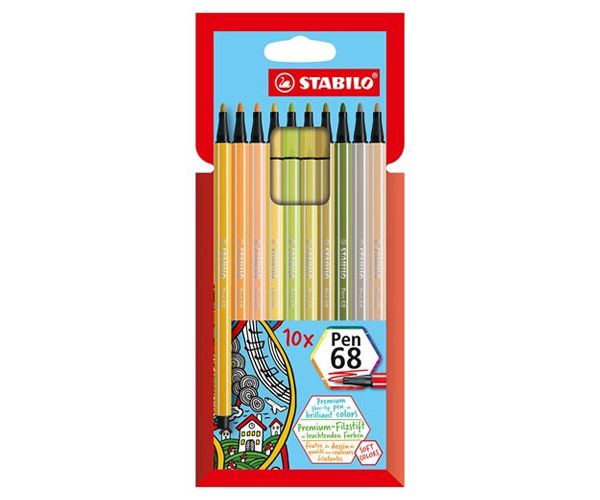 Stabilo: Pen 68 set de 10 bucăți