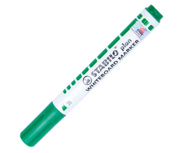 Stabilo: Plan WhiteBoard marker vágott hegyű táblafilc zöld színben