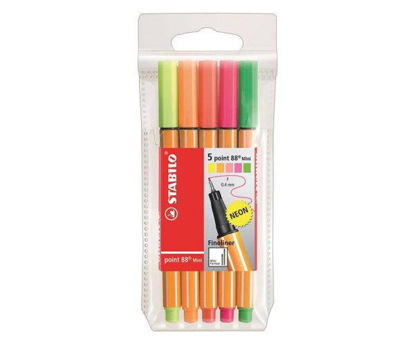 Stabilo: Point 88 Mini neon set 5 bucăți