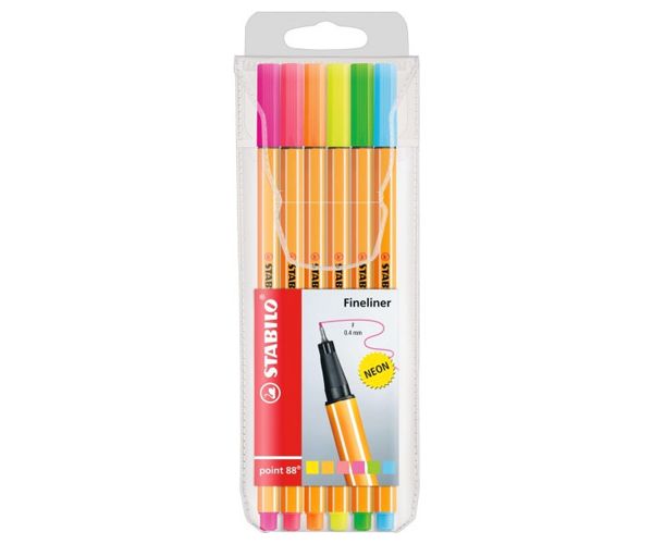 Stabilo: Point 88 set cu culori neon 6 bucăți