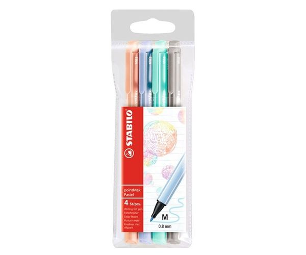 Stabilo: pointMax set cu culori pastel 4 bucăți M 0,8mm