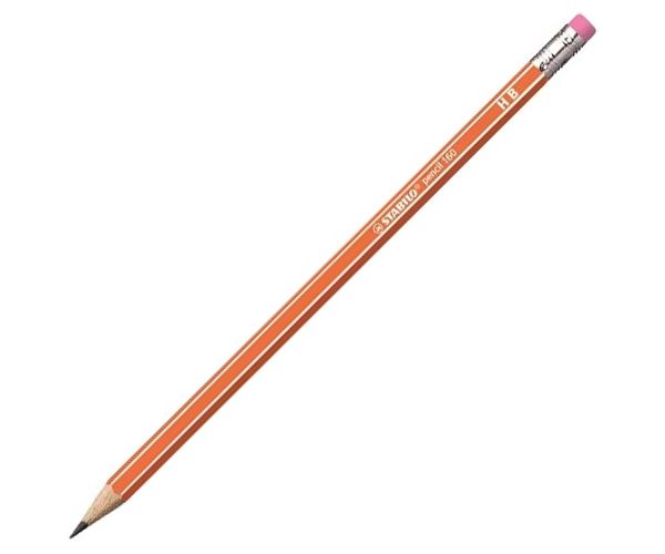 Stabilo: Portocaliu 160 RT creion grafit cu radieră HB