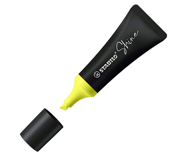 Stabilo: Shine textliner culoare galbenă