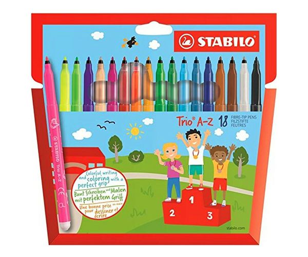 Stabilo: Trio A-Z színes filctoll szett 18db-os