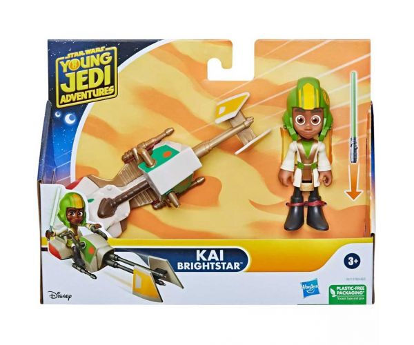 Star Wars: Fiatal Jedik kalandjai - Kai Brightstar figuraszett fogattal 7,5cm - Hasbro