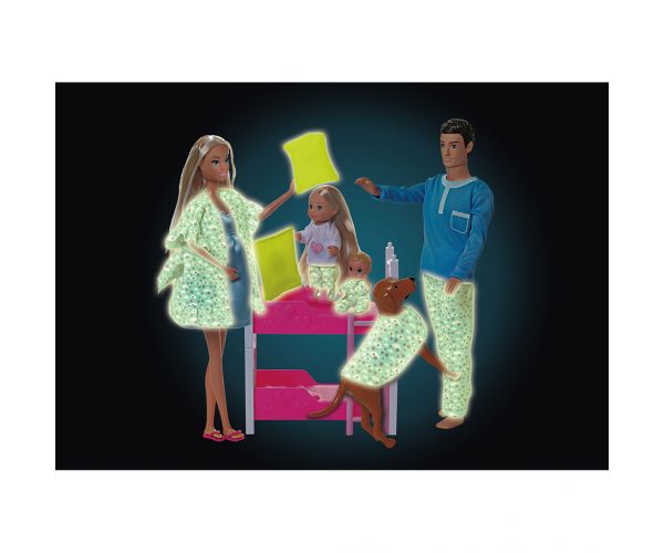Steffi Love – Set de joacă Familie Petrecere în pijamale - Simba Toys