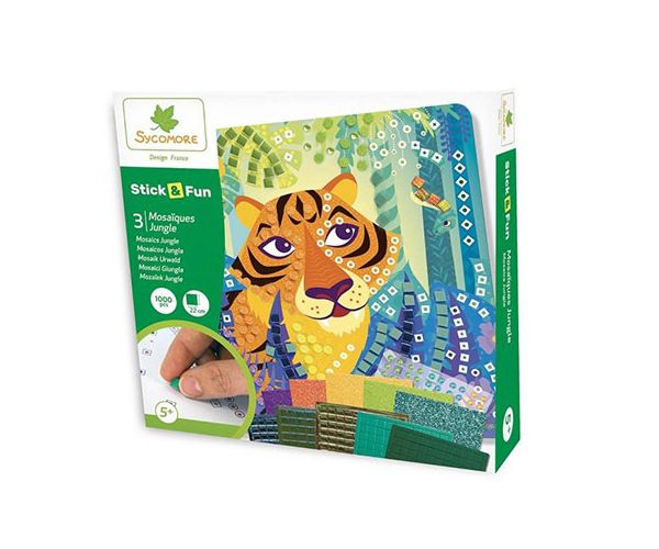 Stick'N Fun set de făcut poză mozaic - Animalele junglei