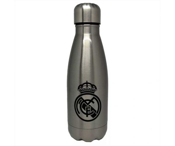Sticlă termo din oțel inoxidabil Real Madrid, argintie, 550 ml