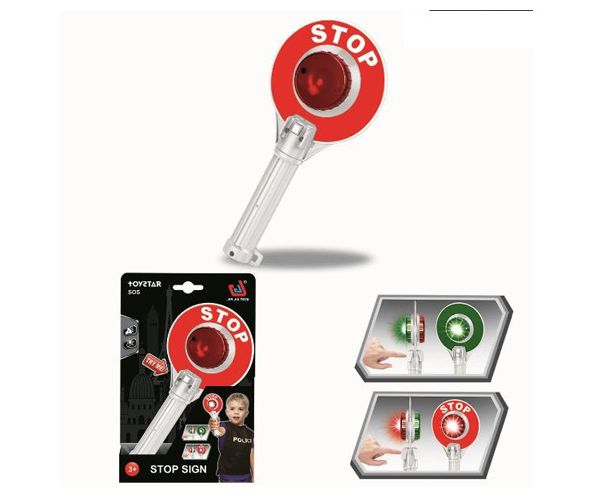 Stop Sign de poliție cu lumini