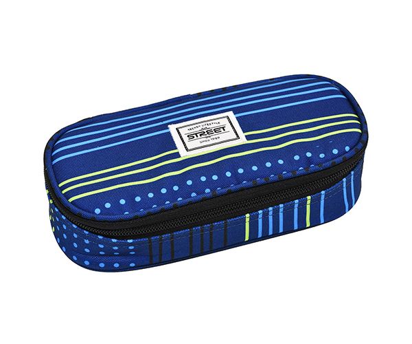 Street Dot Lines penar oval, albastru 20x10x5cm