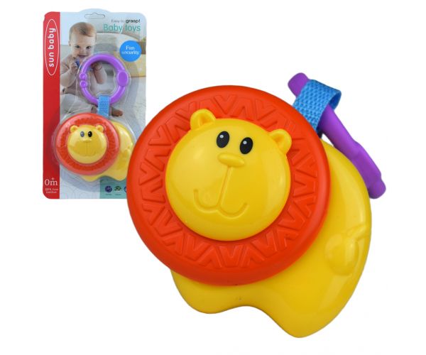 Sun Baby: Vidám oroszlán BPA mentes bébi csörgő