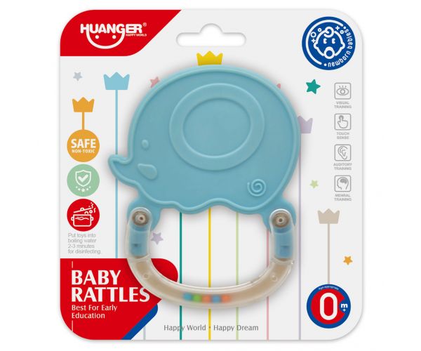 Sun Baby: Răţuşcă pentru bebeluşi cu elefant şi zornăitoare