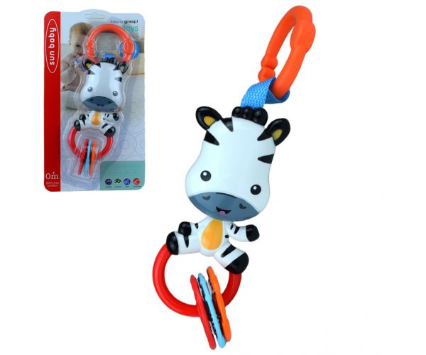 Sun Baby: Zebra veselă pentru bebeluși cu zornăitor