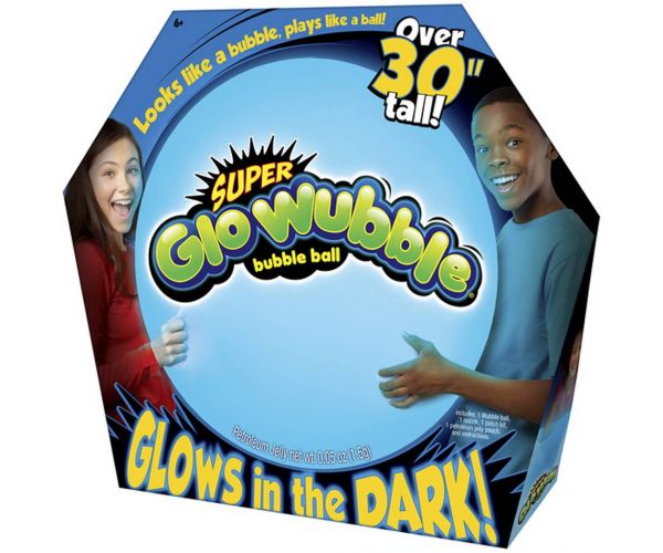 Super Glo Wubble minge cu bule luminoase de culoare albastră 75cm