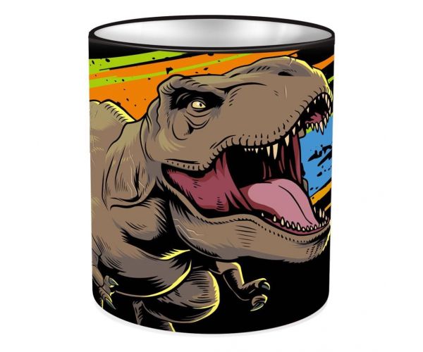 Suport de birou cilindric din metal Jurassic World 10x11cm