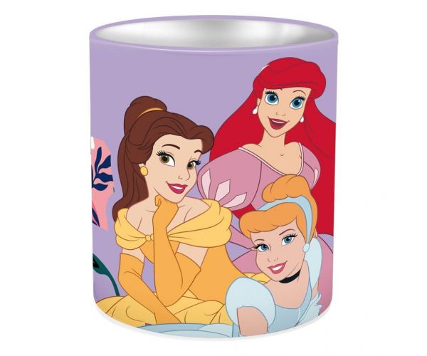 Suport de birou cilindric din metal pentru articole de papetărie Disney Princess 10x11cm