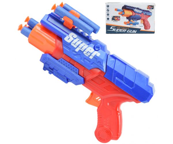 Super Gun: Pistol cu gloanțe de burete cu cartușe cu o distanță de tragere de 12 metri 23x13cm