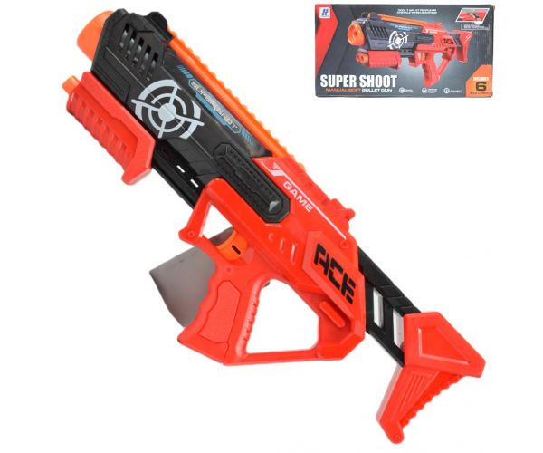 Super Shoot: Pistol manual cu cartușe 47cm