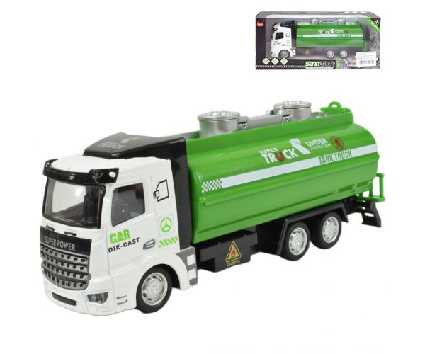 Super Truck: Camion cisternă de culoare verde 20cm