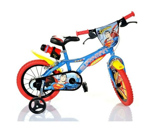 Superman negru bicicletă mărimea 14