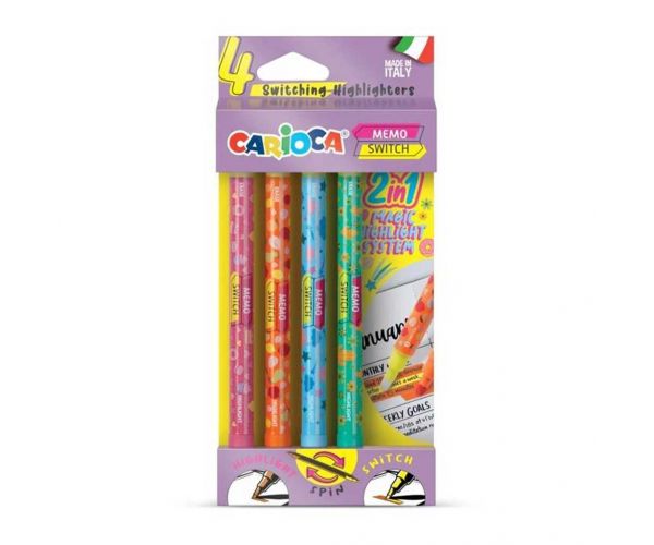 Switch evidentiator cu două capete, set de 4 bucăți - Carioca